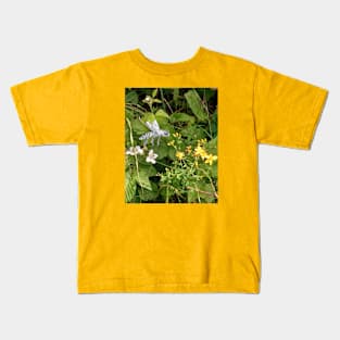 Honey Bee Flying over Flowers Kids T-Shirt